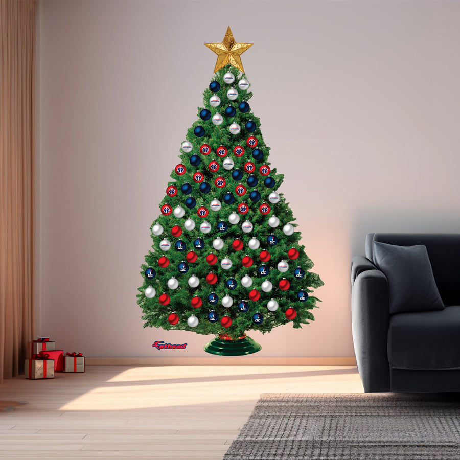 Washington Wizards - Decorate Your Own Christmas Tree - Official NBA - Reusable Vinyl Wall Decals
