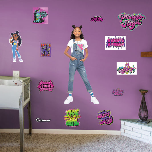 That Girl Lay Lay:  Overalls RealBigs        - Officially Licensed Nickelodeon Removable     Adhesive Decal