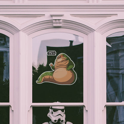 Jabba The Hutt Window Clings        - Officially Licensed Star Wars Removable Window   Static Decal