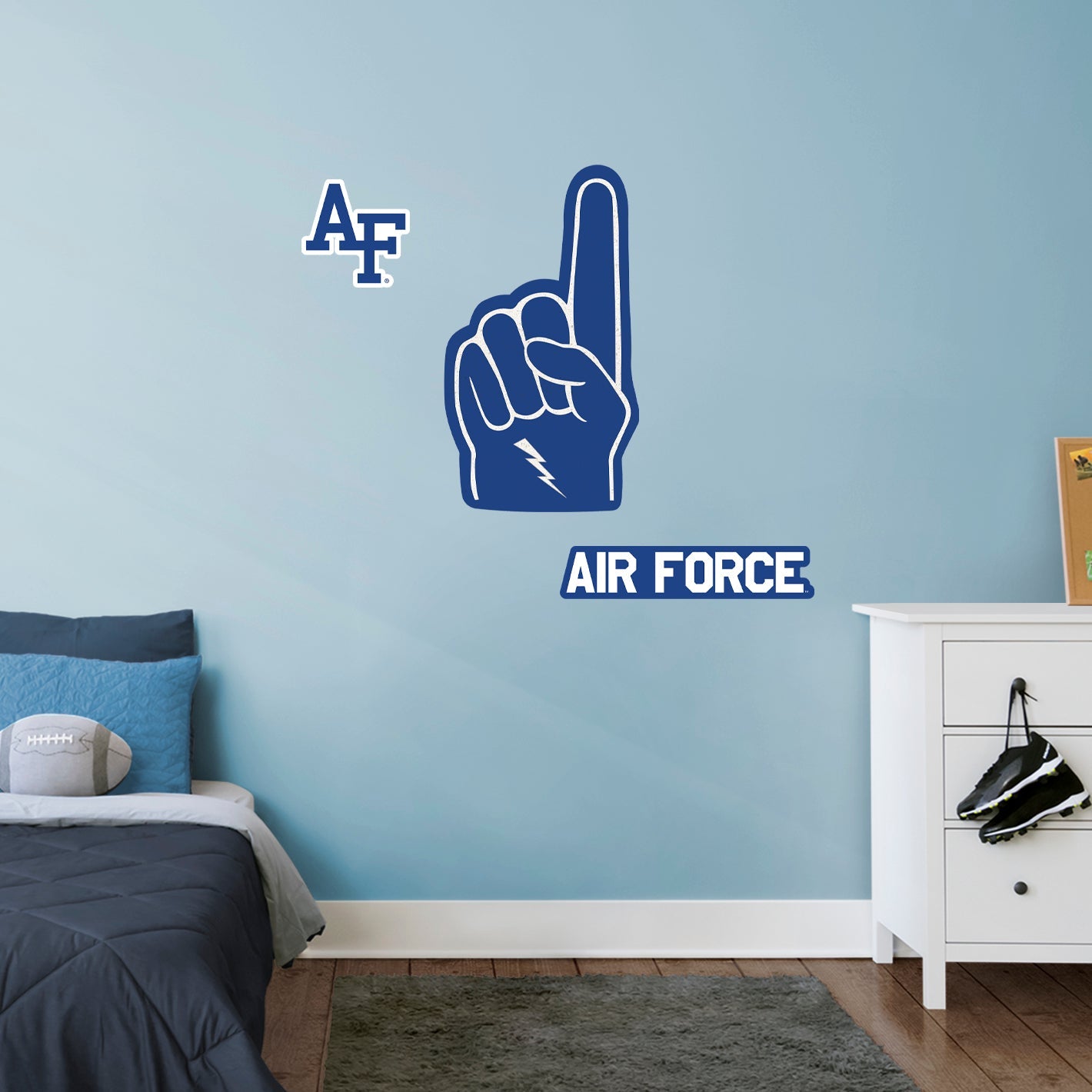 US Air Force Academy Falcons:    Foam Finger        - Officially Licensed NCAA Removable     Adhesive Decal