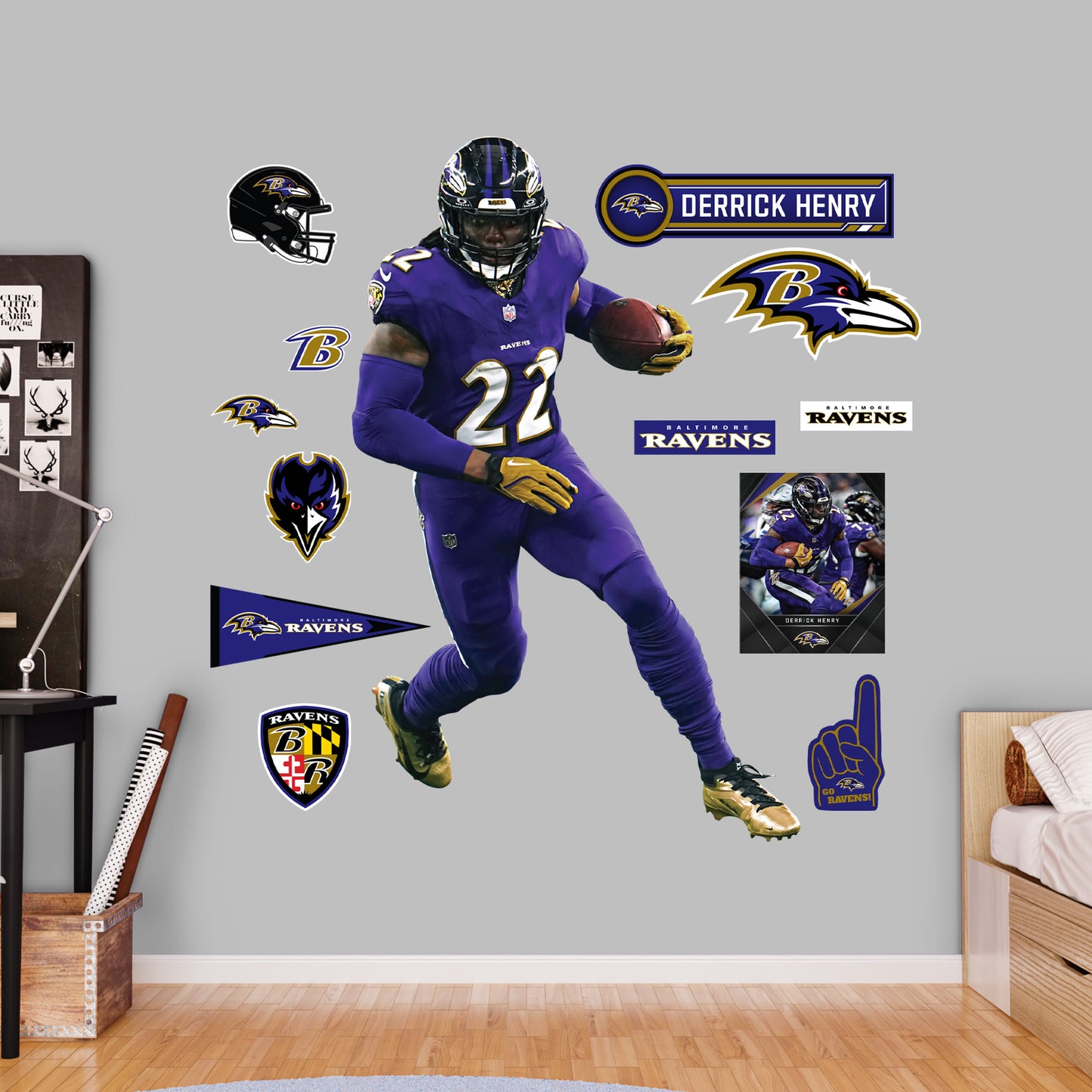 Life-Size Athlete +13 Decals  (48"W x 78"H) 