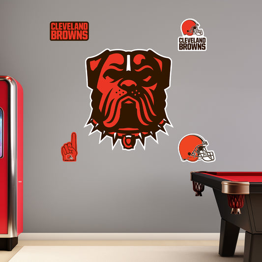 Cleveland Browns:   Dawg Pound Logo        - Officially Licensed NFL Removable     Adhesive Decal