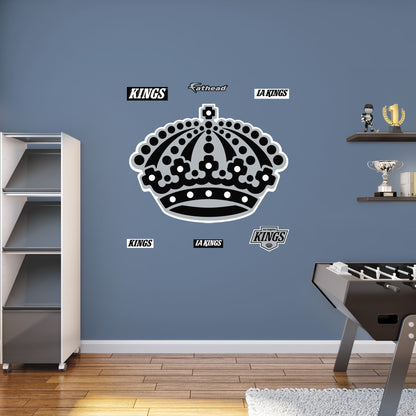 Los Angeles Kings - RealBig Secondary Logo Collection - Official NHL - Reusable Vinyl Wall Decals