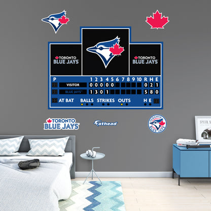 Toronto Blue Jays:  Scoreboard        - Officially Licensed MLB Removable     Adhesive Decal