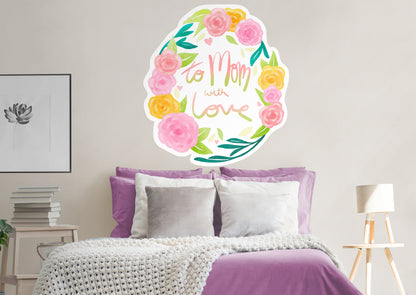 To Mom With Love Roses        - Officially Licensed Big Moods Removable     Adhesive Decal