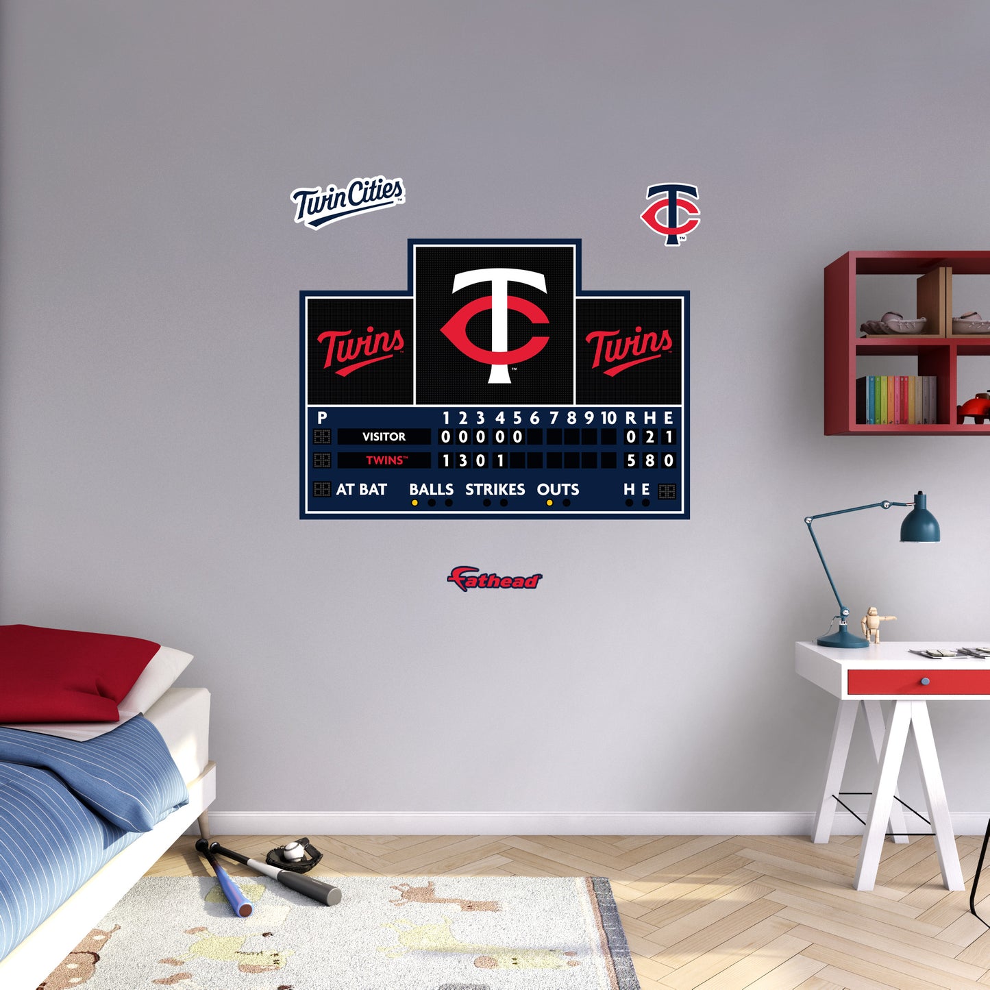 Minnesota Twins:  Scoreboard        - Officially Licensed MLB Removable     Adhesive Decal