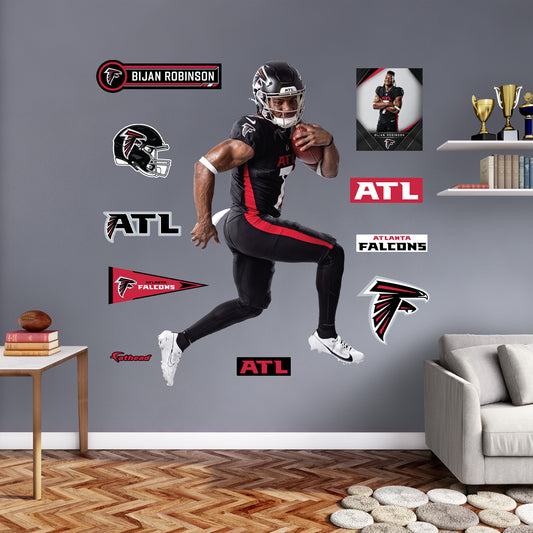 Atlanta Falcons: Bijan Robinson  Preseason        - Officially Licensed NFL Removable     Adhesive Decal