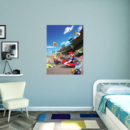 Mario Kart: Sharp Turn Mural        -   Removable     Adhesive Decal