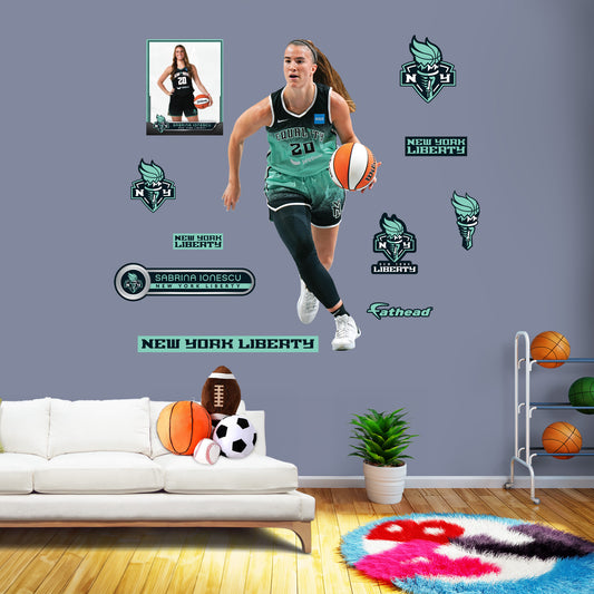 New York Liberty: Sabrina Ionescu - Officially Licensed WNBA Removable     Adhesive Decal