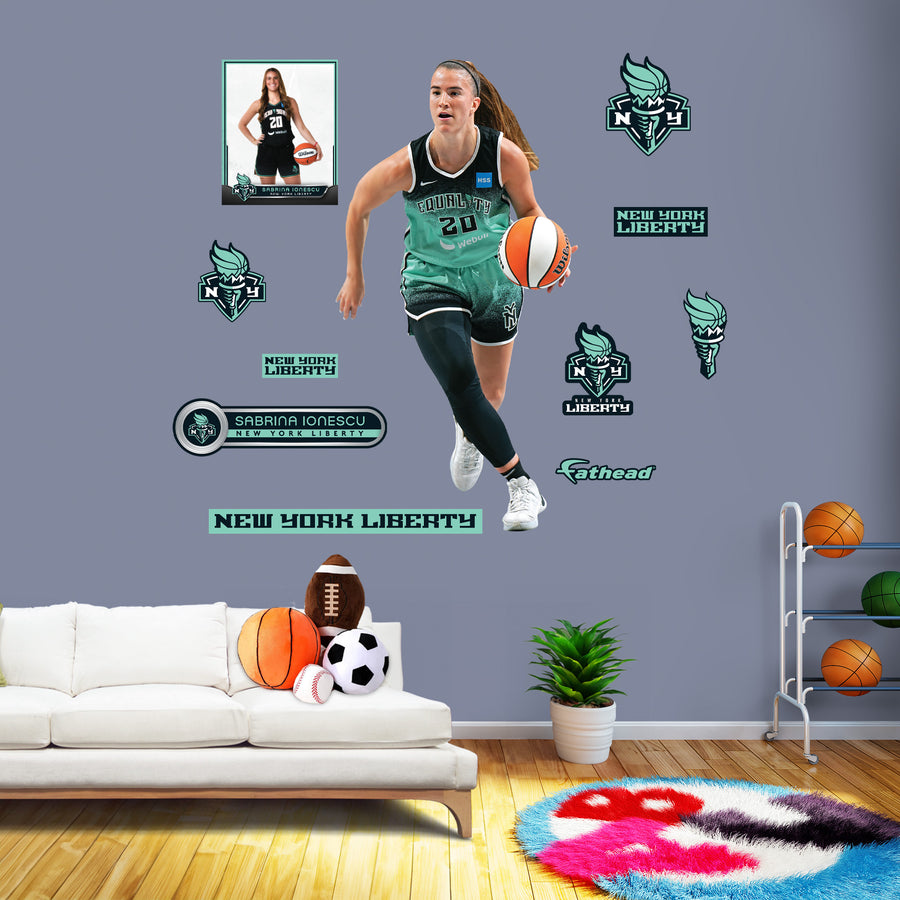 Sabrina Ionescu - RealBig Collection - Official WNBA - New York Liberty - Reusable Vinyl Wall Decals