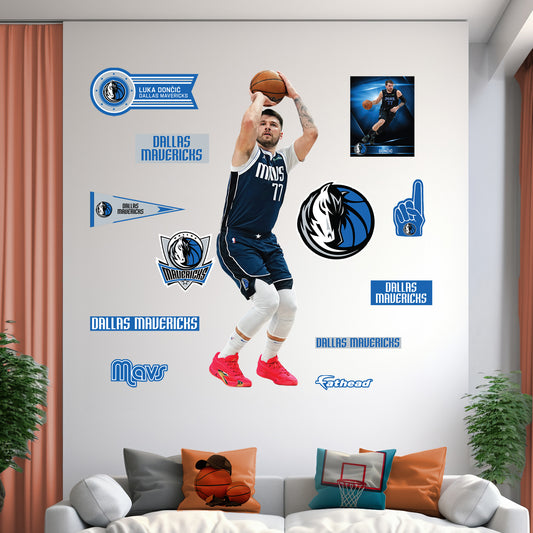 Dallas Mavericks: Luka Dončić Shooting        - Officially Licensed NBA Removable     Adhesive Decal