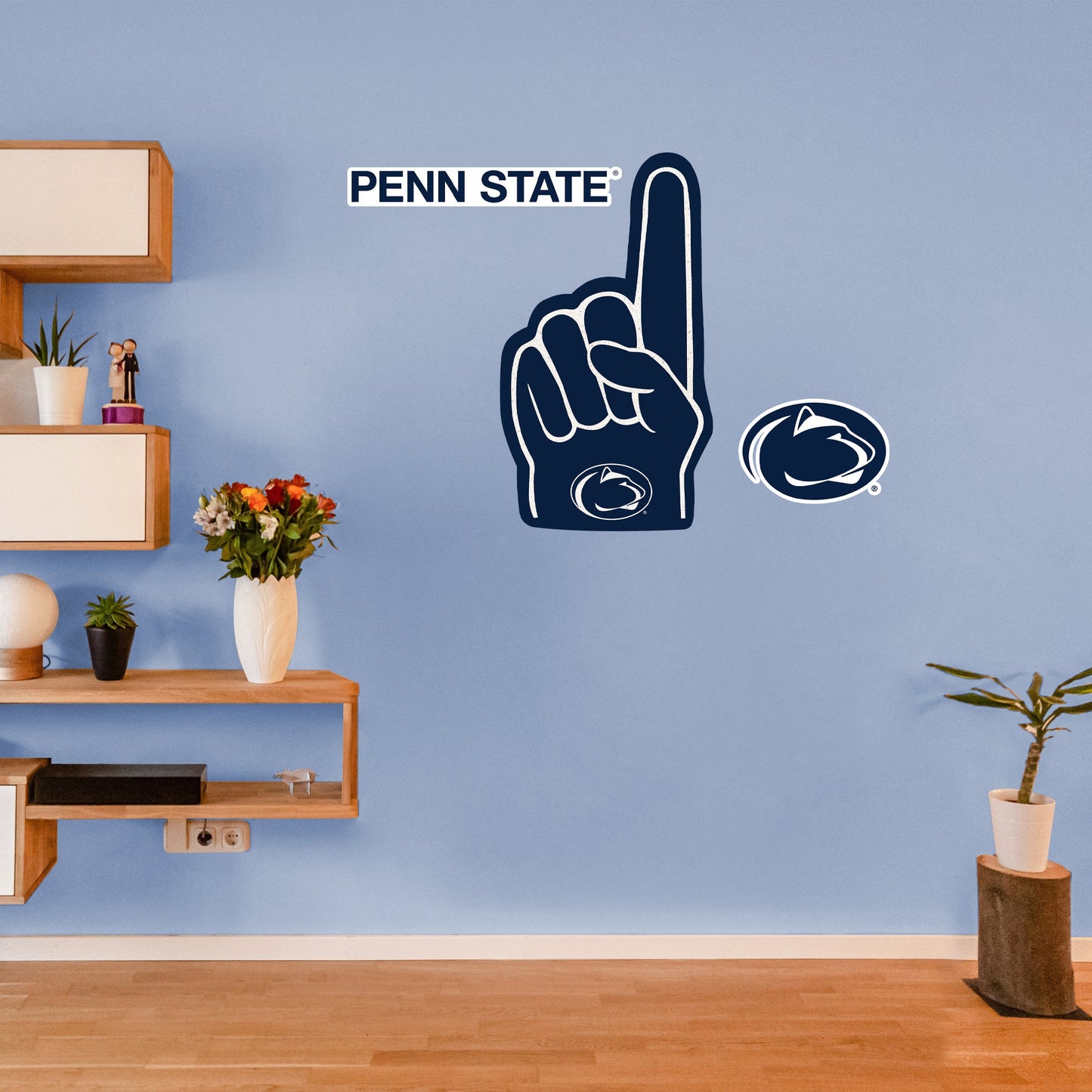 Penn State Nittany Lions:    Foam Finger        - Officially Licensed NCAA Removable     Adhesive Decal