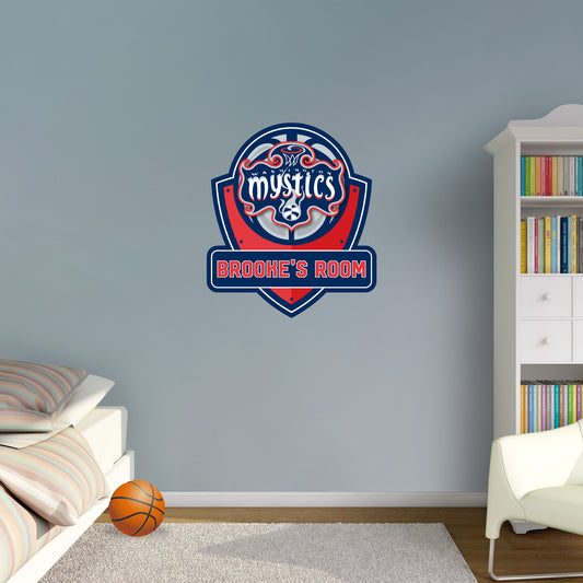 Washington Mystics: Badge Personalized Name        - Officially Licensed WNBA Removable     Adhesive Decal