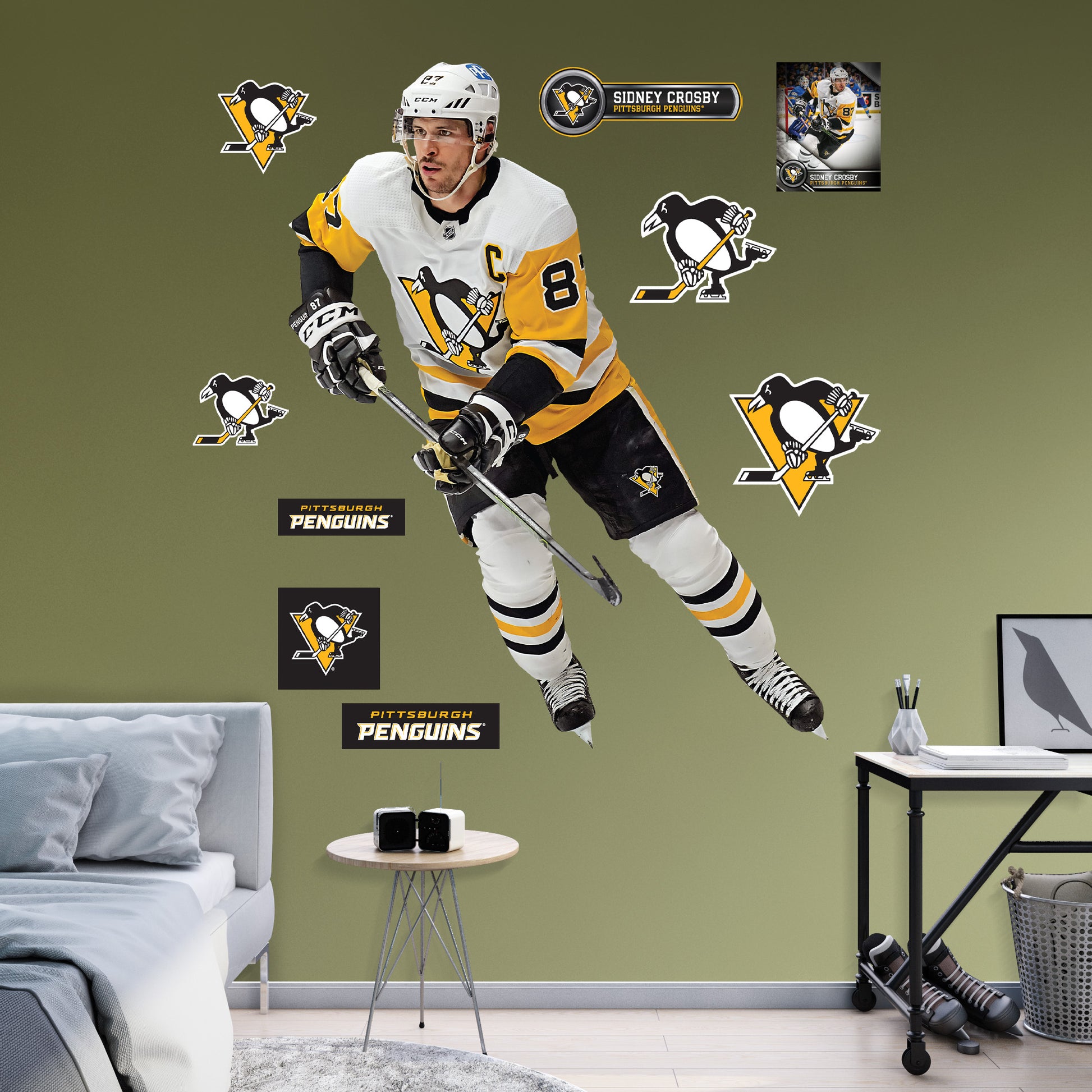 FREE shipping Sidney Crosby 500 number 87 Pittsburgh Penguins