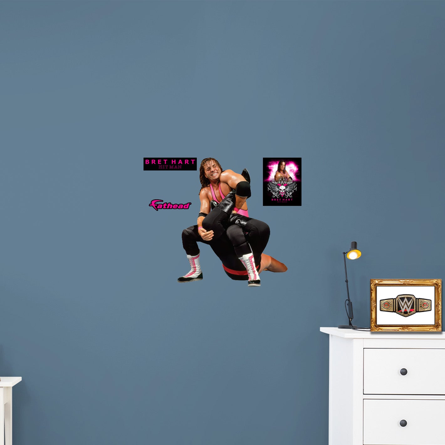 Bret Hitman Hart Sharpshooter        - Officially Licensed WWE Removable     Adhesive Decal