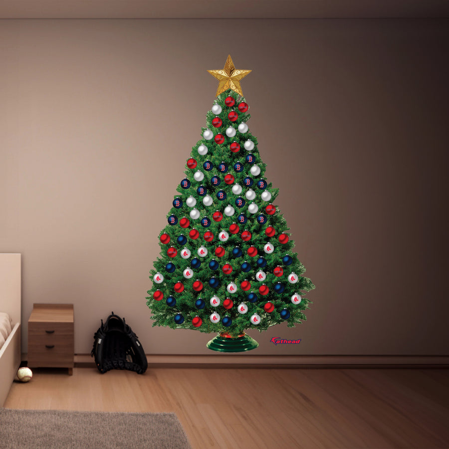 Boston Red Sox - Decorate Your Own Christmas Tree - Official MLB - Reusable Vinyl Wall Decals