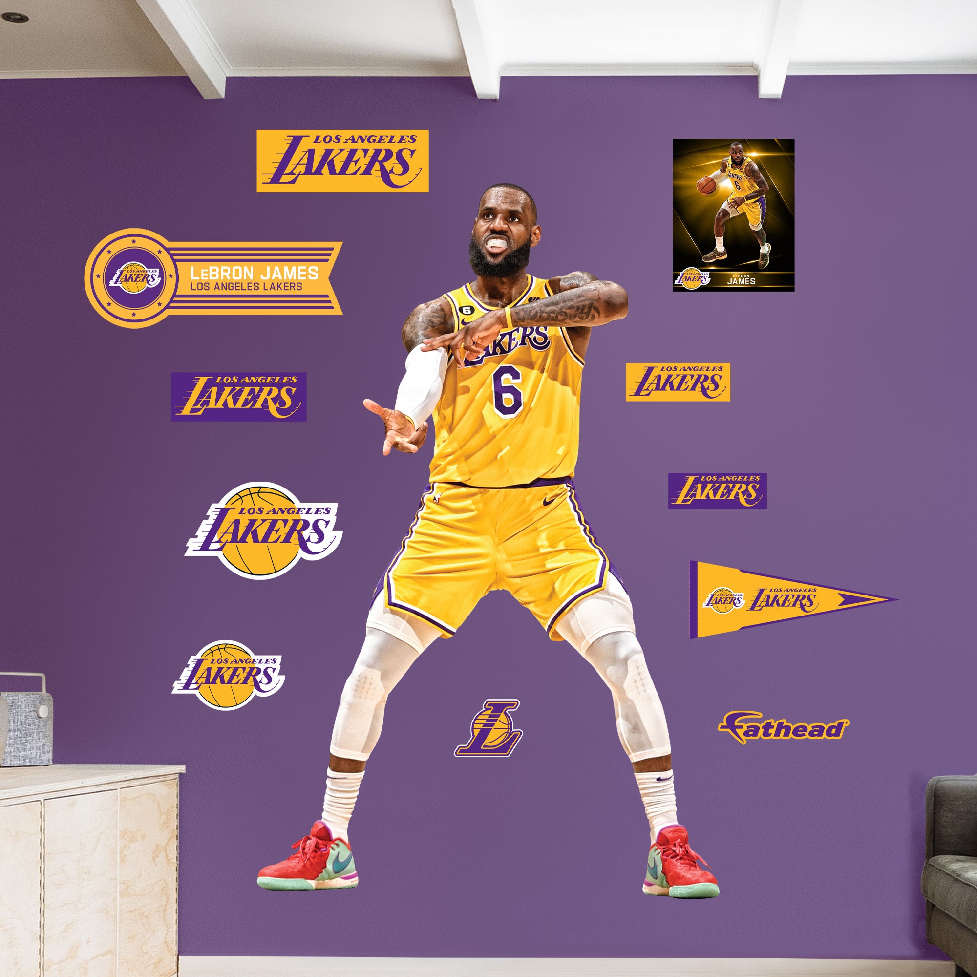 Fathead lebron on sale