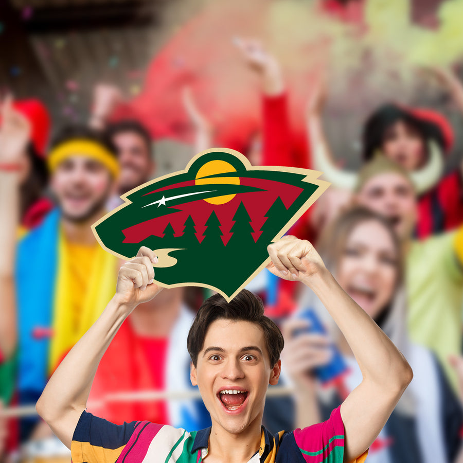 Logo - Big Head - Official NHL - Minnesota Wild - Foam Core Cutout