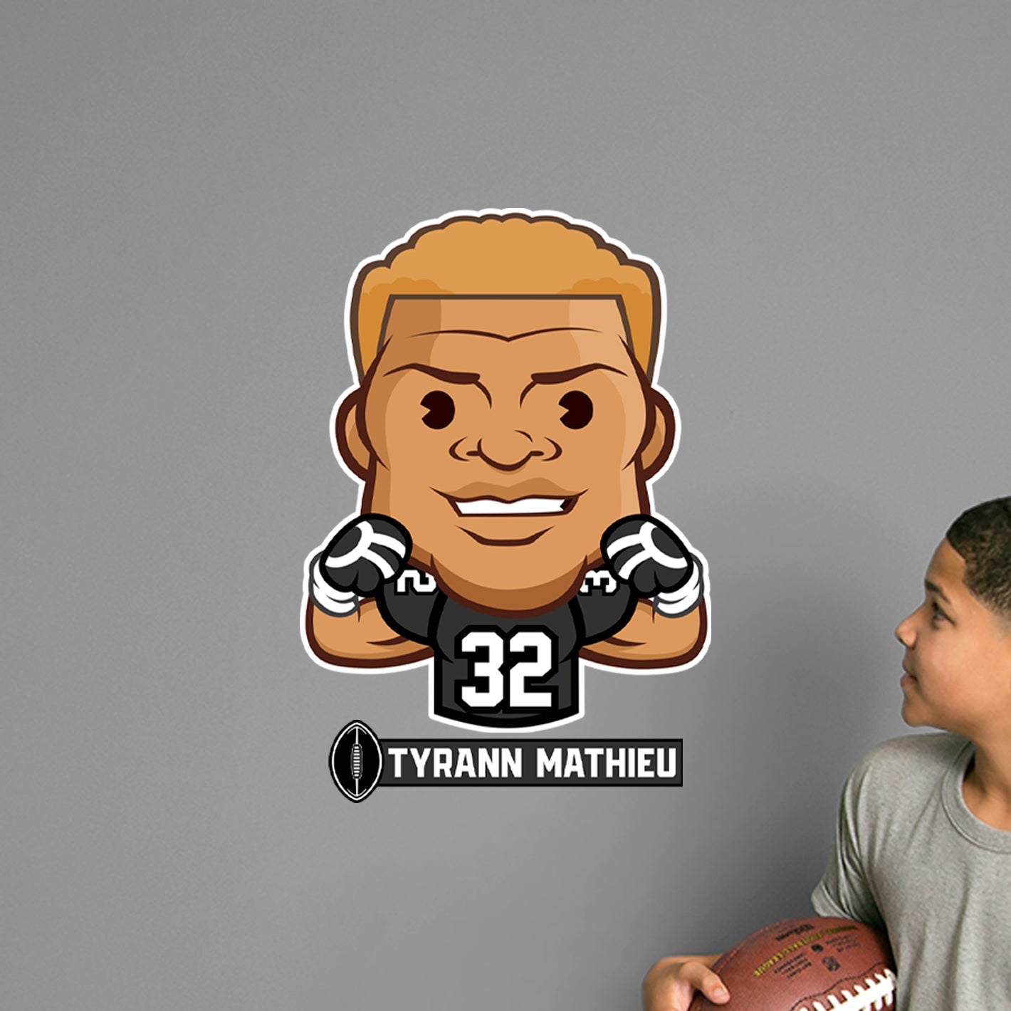 New Orleans Saints: Tyrann Mathieu  Emoji        - Officially Licensed NFLPA Removable     Adhesive Decal