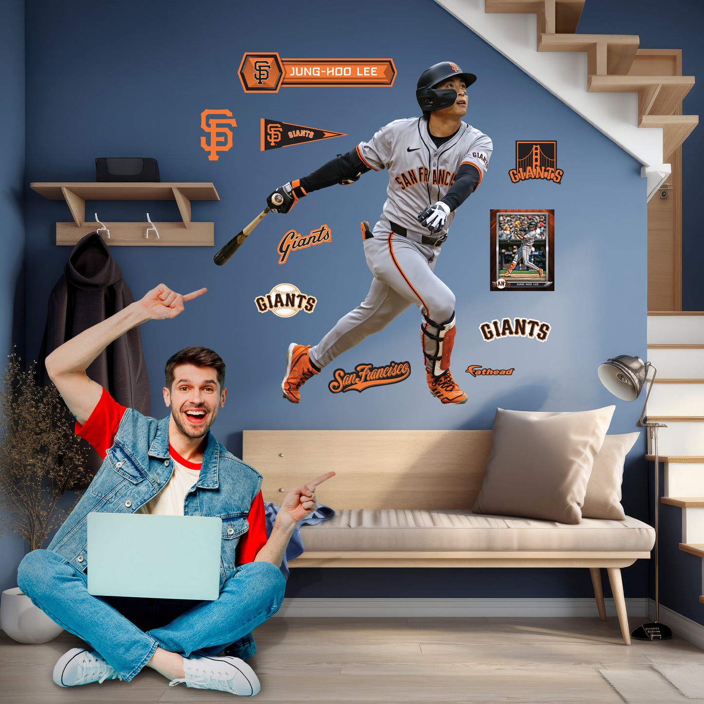 Life-Size Athlete +10 Decals  (62"W x 76"H) 