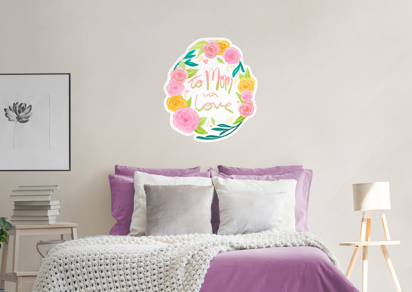 To Mom With Love Roses        - Officially Licensed Big Moods Removable     Adhesive Decal
