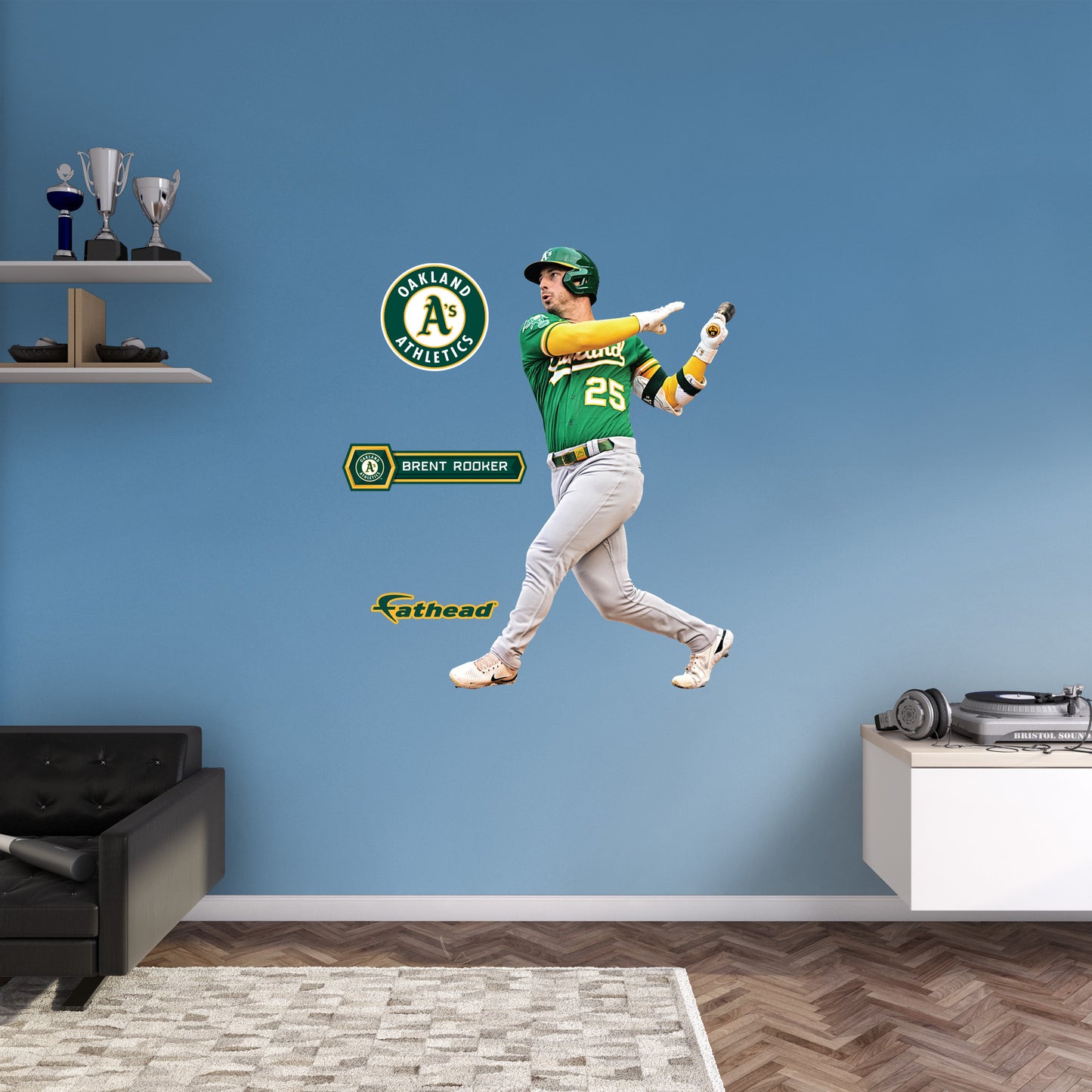 Oakland Athletics: Brent Rooker         - Officially Licensed MLB Removable     Adhesive Decal
