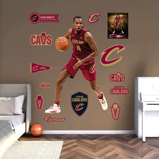 Cleveland Cavaliers: Evan Mobley         - Officially Licensed NBA Removable     Adhesive Decal