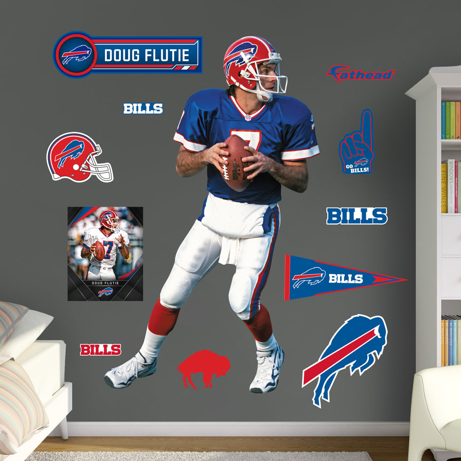 Doug Flutie - RealBig Legend Collection - Official NFL - Buffalo Bills - Reusable Vinyl Wall Decals