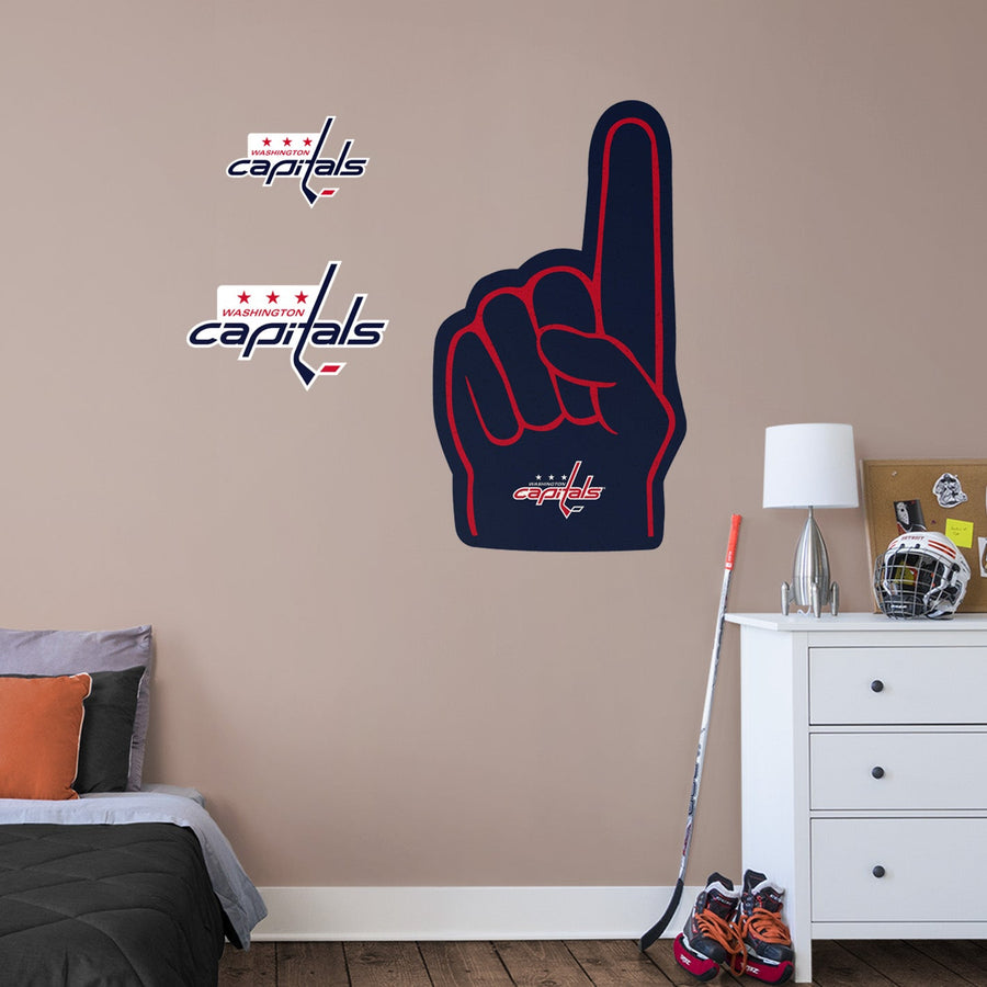 Washington Capitals - RealBig Foam Finger Collection - Official NHL - Reusable Vinyl Wall Decals