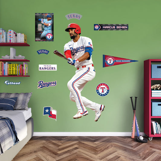 Texas Rangers: Marcus Semien         - Officially Licensed MLB Removable     Adhesive Decal