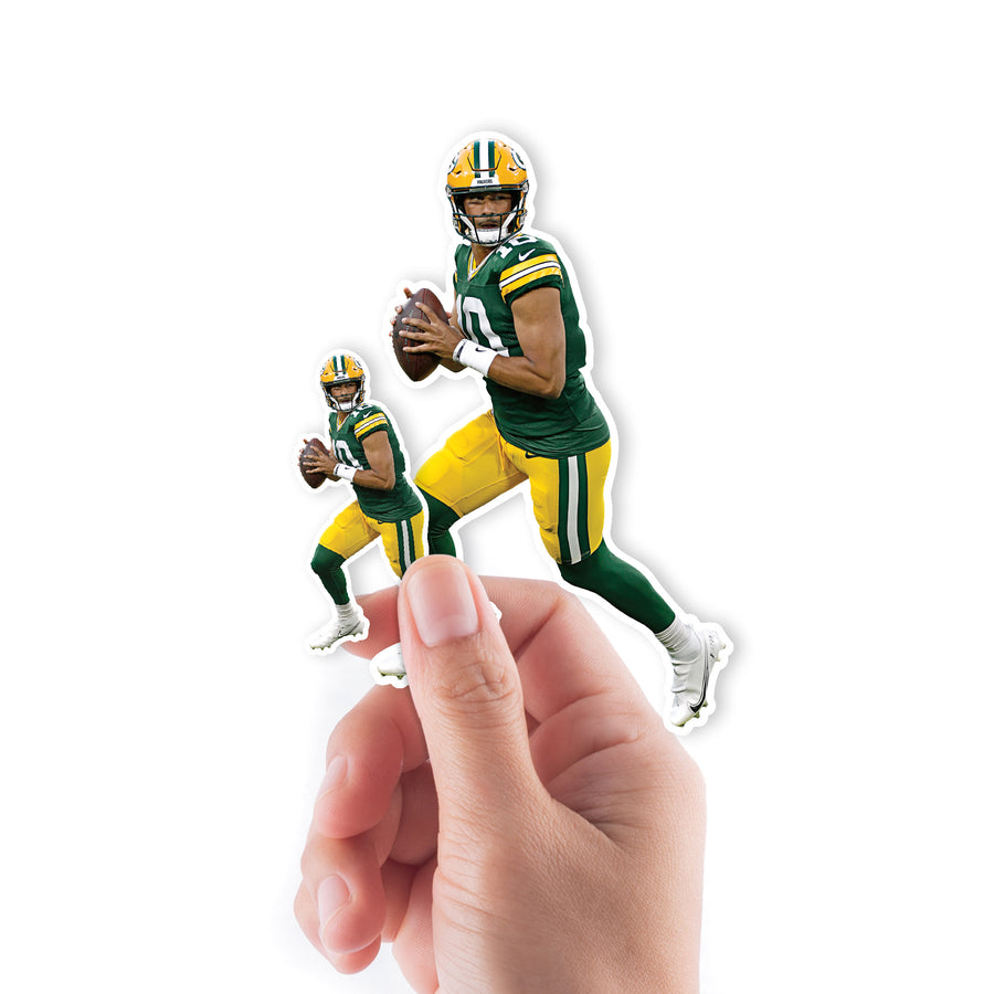 Jordan Love - 5 Minis (Mixed Sizes) - Official NFL - Green Bay Packers - Reusable Vinyl Decals