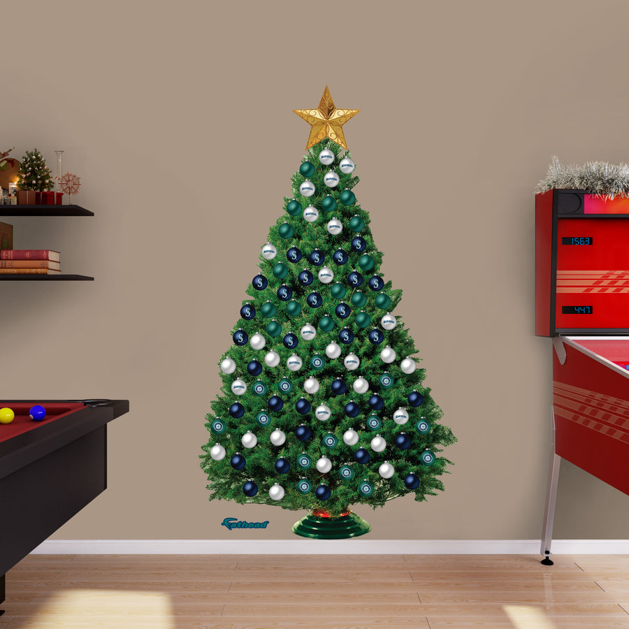 Seattle Mariners - Decorate Your Own Christmas Tree - Official MLB - Reusable Vinyl Wall Decals