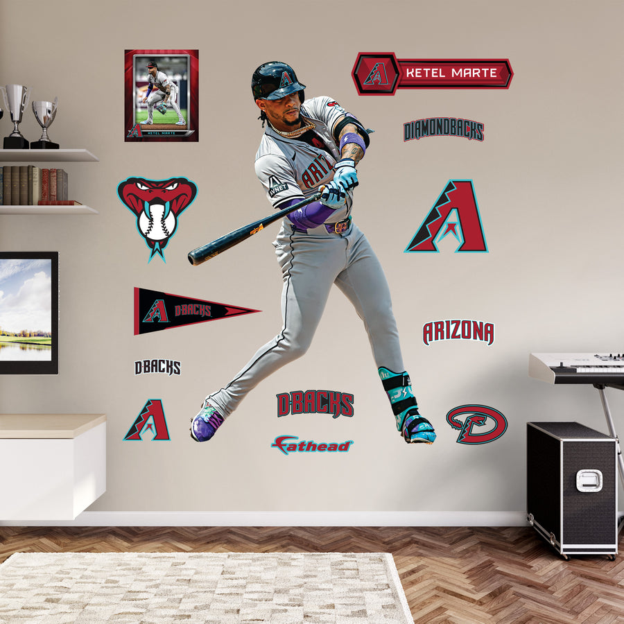 Ketel Marte - RealBig Collection - Official MLB - Arizona Diamondbacks - Reusable Vinyl Wall Decals #2