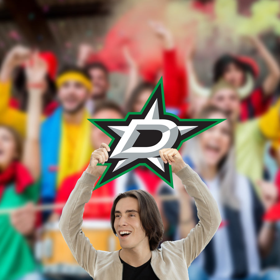 Logo - Big Head - Official NHL - Dallas Stars - Foam Core Cutout
