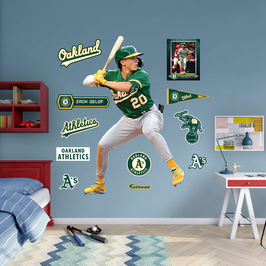 Oakland Athletics: Zack Gelof         - Officially Licensed MLB Removable     Adhesive Decal
