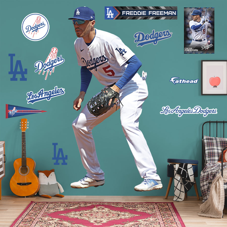 Freddie Freeman - RealBig Fielding Collection - Official MLB - Los Angeles Dodgers - Reusable Vinyl Wall Decals