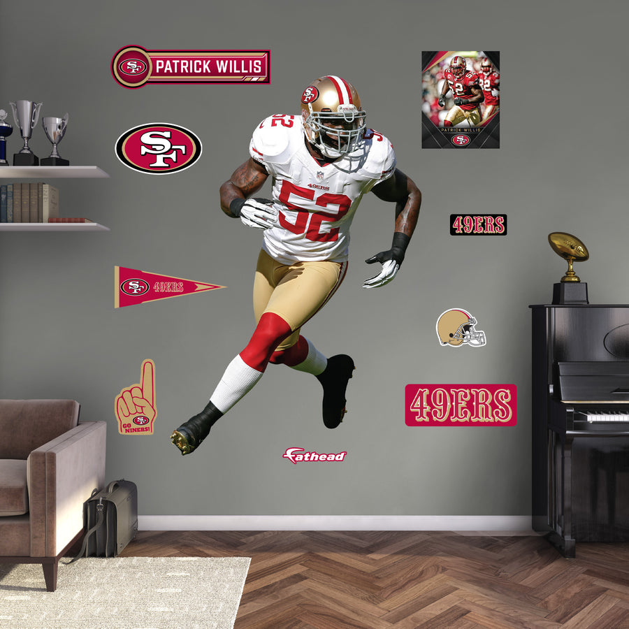 Patrick Willis Legend - RealBig Collection - Official NFL - San Francisco 49ers - Reusable Vinyl Wall Decals