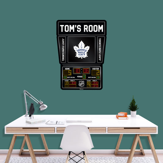 Toronto Maple Leafs: Scoreboard Personalized Name        - Officially Licensed NHL Removable     Adhesive Decal