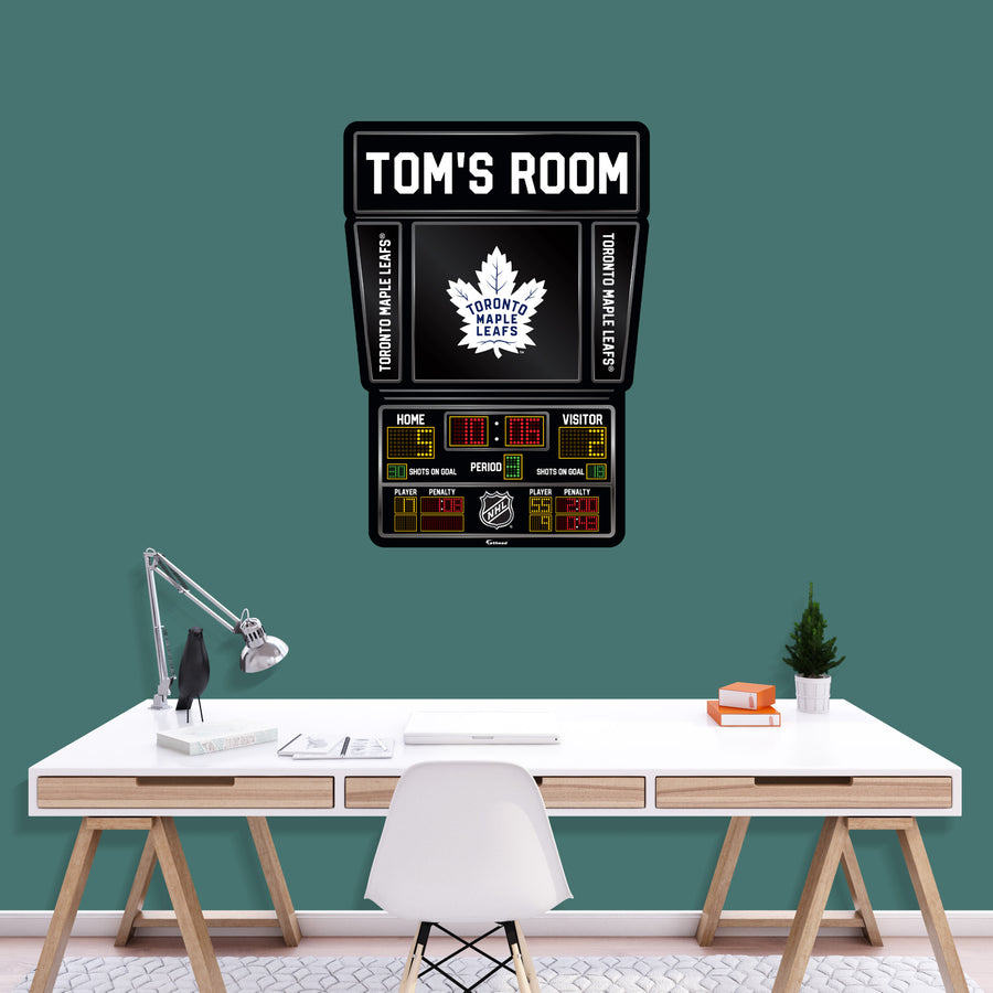 Toronto Maple Leafs - Scoreboard Graphic - With Personalized Name - Official NHL - Vinyl Transfer Decal