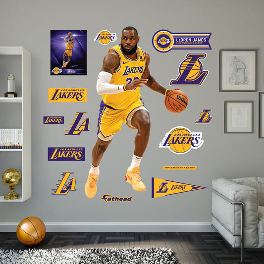 Los Angeles Lakers: LeBron James         - Officially Licensed NBA Removable     Adhesive Decal