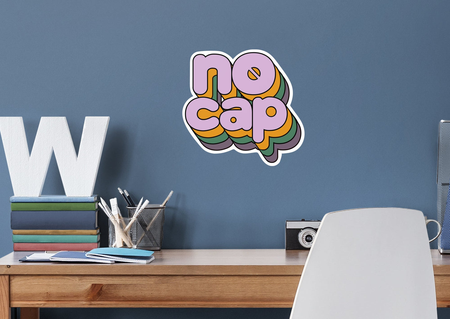 No Cap 3D Multicolor Pink Lettering        - Officially Licensed Big Moods Removable     Adhesive Decal