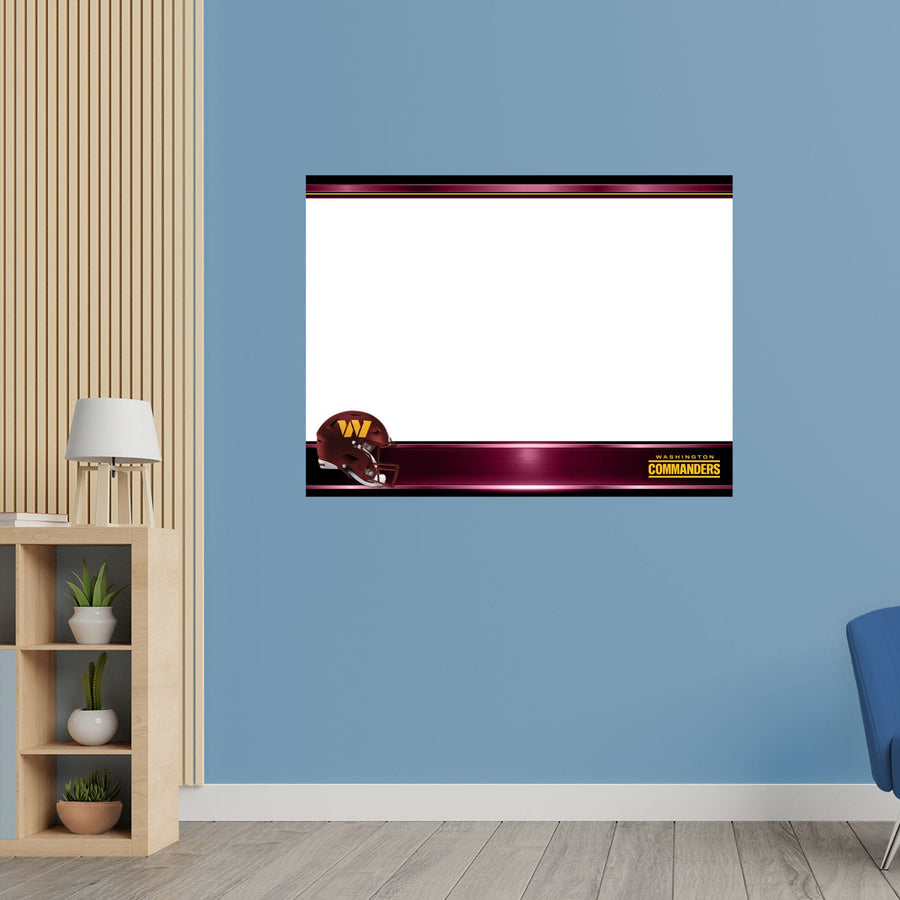Washington Commanders - Helmet - Dry Erase Whiteboard - Official NFL - Reusable Vinyl Wall Decal
