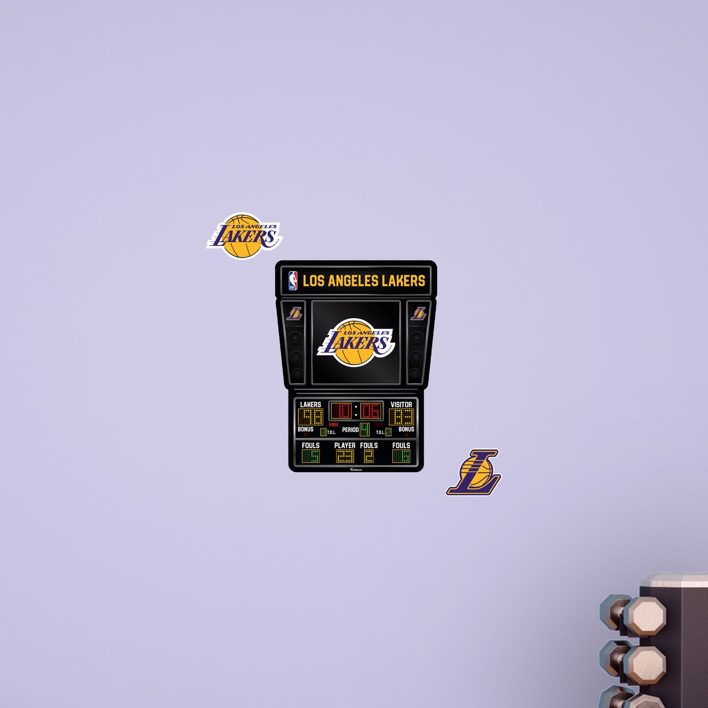 Los Angeles Lakers - RealBig Scoreboard Collection - Official NBA - Reusable Vinyl Wall Decals