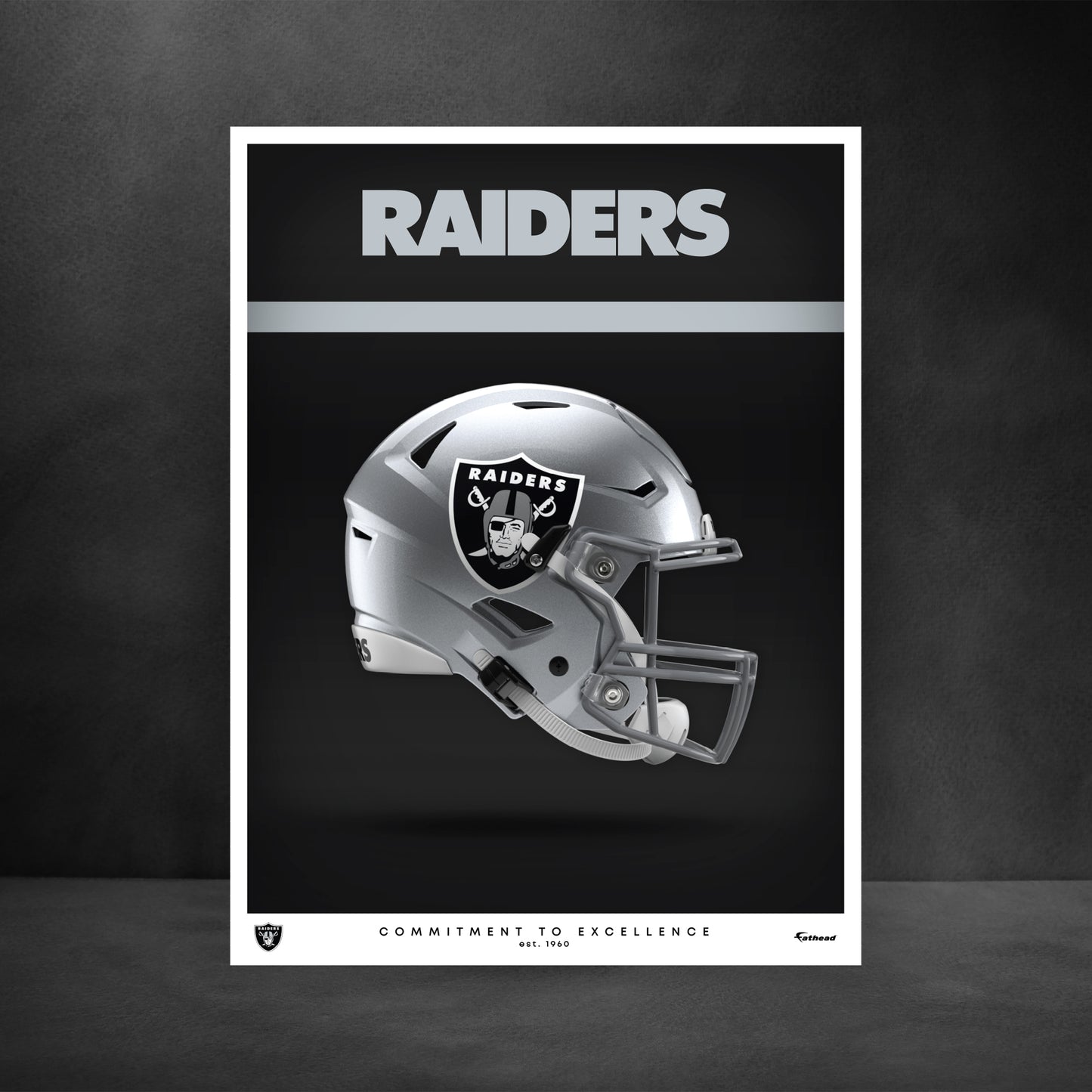 Las Vegas Raiders - Helmet Series - Peel & Stick Poster - Official NFL - Reusable Vinyl Wall Decal