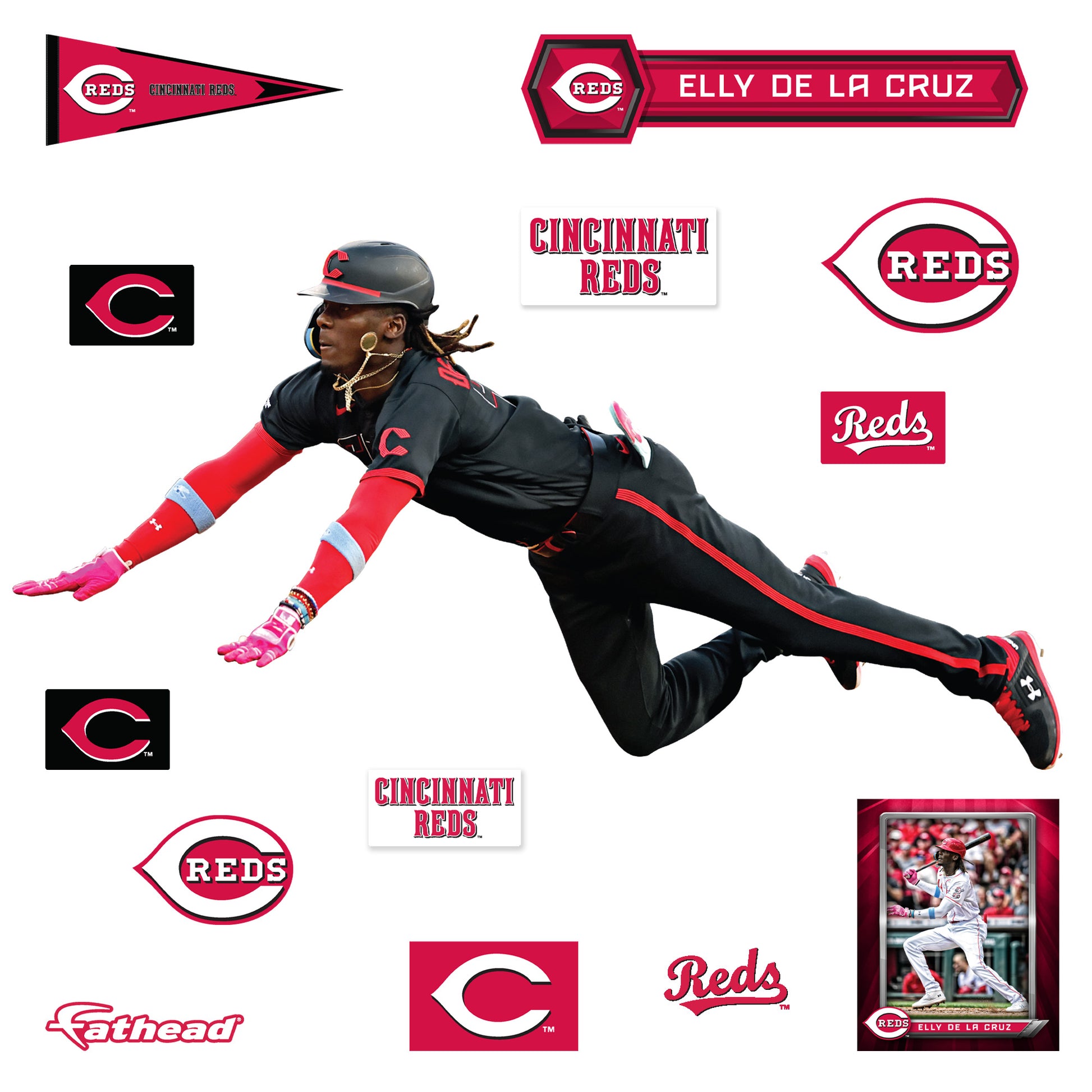 Cincinnati Reds: Elly De La Cruz 2023 Slide - Officially Licensed MLB –  Fathead