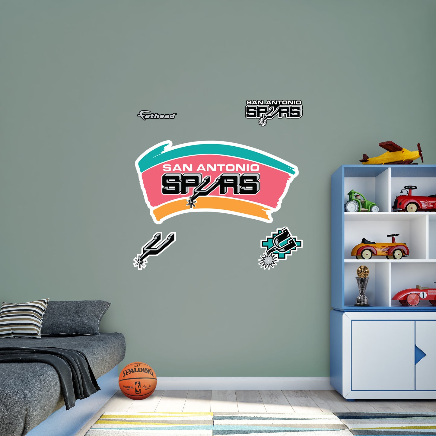 San Antonio Spurs - RealBig Classic Logo Collection - Official NBA - Reusable Vinyl Wall Decals