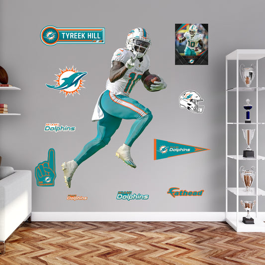 Miami Dolphins: Tyreek Hill Peace Sign        - Officially Licensed NFL Removable     Adhesive Decal