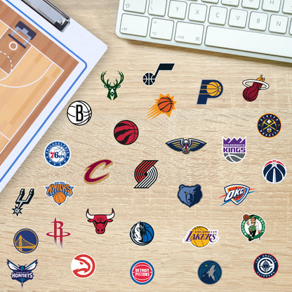 NBA Teams - Minis Collection (Mixed Sizes) - Official NBA - Reusable Vinyl Decals