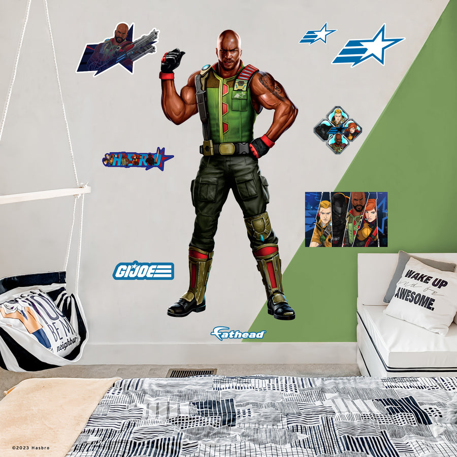 Roadblock - G.I. Joe - RealBig Collection - Official Hasbro - Reusable Vinyl Wall Decals