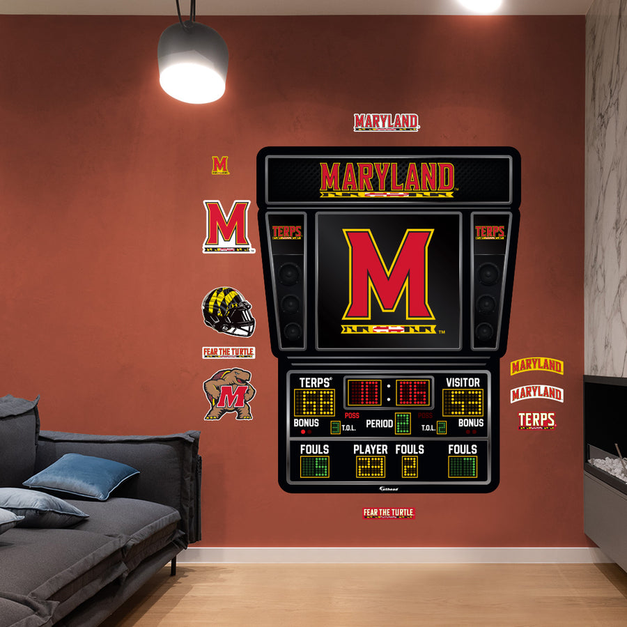 Maryland Terrapins - RealBig Basketball Scoreboard Collection - Official NCAA - Reusable Vinyl Wall Decals